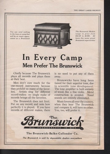 1918 brunswick fonografo - 1918,