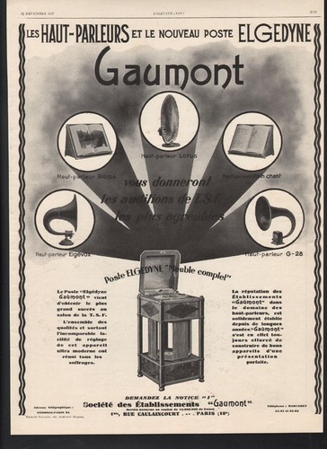 1927 haut parleurs elgedyne - haut,